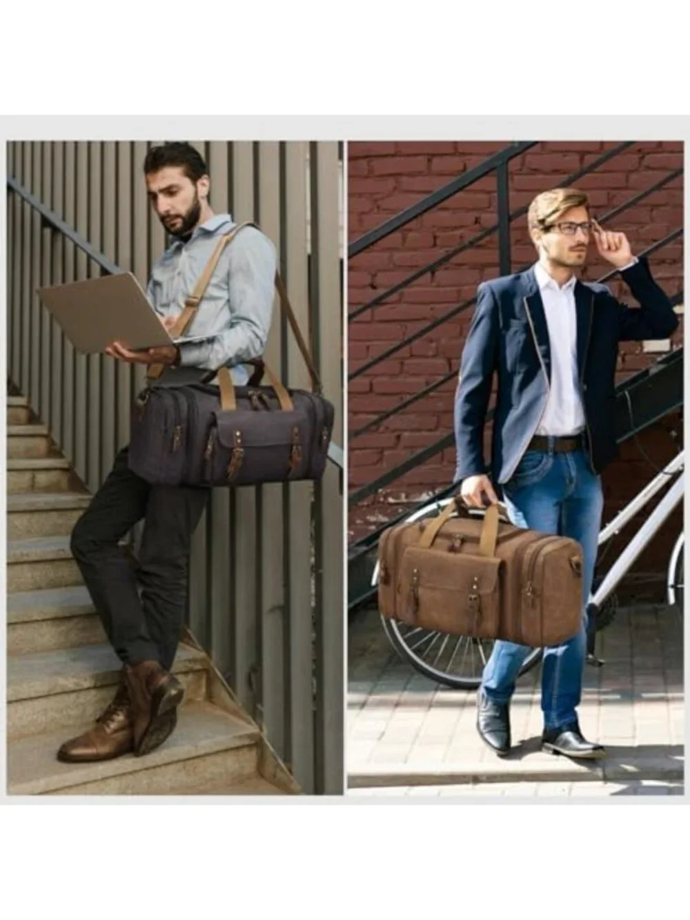 Spacious 50L Waxed Canvas Duffel Bag in Dark Grey - Durable, Stylish Travel Tote
